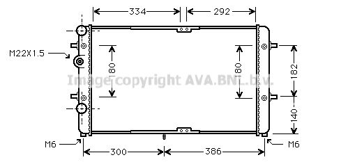 AVA QUALITY COOLING Radiaator,mootorijahutus VW2180